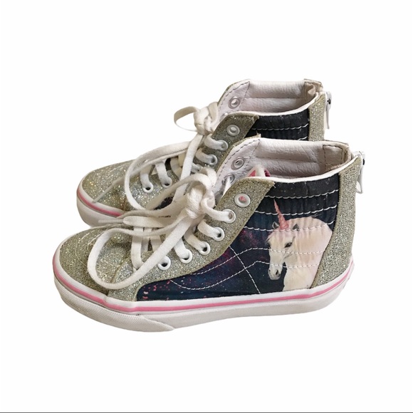 vans sk8 hi zip unicorn skate shoe